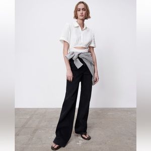 Zara Wide Leg Full Length Jeans